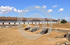 View mylitary barracks of Almeida, Beira Alta; Guarda District; Portu
