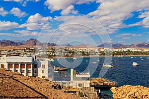 View of Naama Bay in Sharm El Sheikh, Egypt