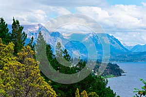 View of Nahuel Huapi Lake and the mountains from Cerro Viejo