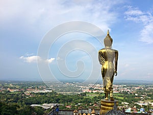 View of Nan province, Temple Phrathat Khao Noi.