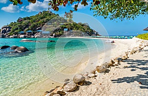 View of Nang Yuan island of Koh Tao island Thailand