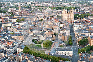 View of Nantes at a summer day photo