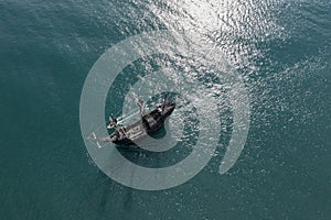 View of the Nao Victory sailing in the open sea