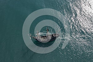 View of the Nao Victory sailing in the open sea