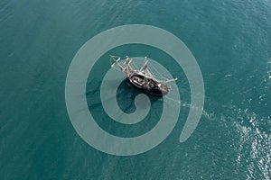 View of the Nao Victory sailing in the open sea