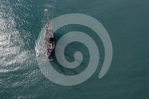 View of the Nao Victory sailing in the open sea