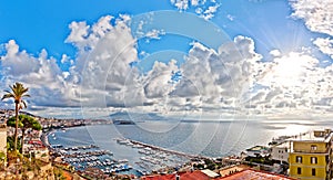 View of Naples and Vesuvius from Posillipo hill