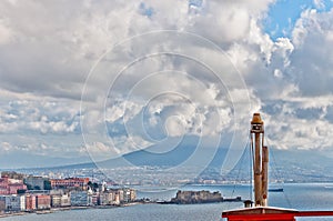 View of Naples and Vesuvius from Posillipo hill photo