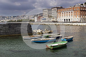 Naples waterfront with boats