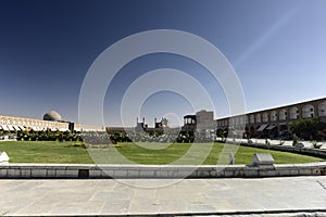 View of Naqsh-e Jahan Mosque in Esfahan, Iran.