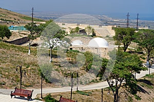 View of Naryn-Kala fortress and Khan`s bath. Derbent