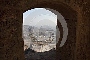 The view of Natanz city from the window of mosque, Iran