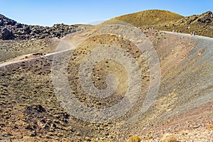 View of National Geological Park of Nea Kameni Volcano Greece