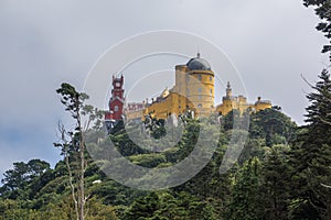 View on national palace da pena from high cross