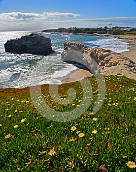 View of the Natural Bridge in the Natural Bridges National Park in Santa Cruz.