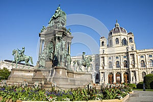 View of the Natural History Museum in Vienna, Austria