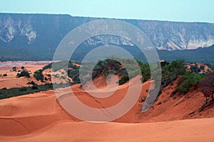 View of Natural monument Jalapao dunes in the Jalapao desert, Tocantins, Brazil