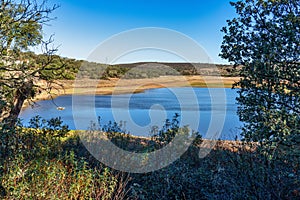 View of the natural park of Cornalvo in Extremadura, Merida. Spain