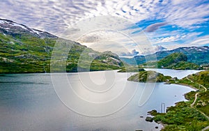 view of nature near Finse along the most scenical railway track in norway between Oslo and Bergen...IMAGE