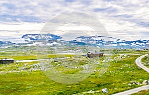 view of nature near Finse along the most scenical railway track in norway between Oslo and Bergen...IMAGE