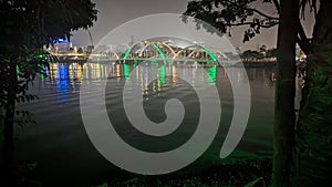 View of Nature During Night Near a Lake