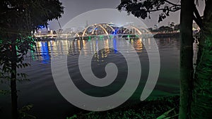 View of Nature During Night Near a Lake