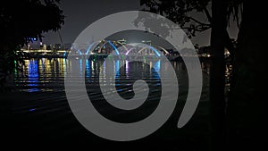 View of Nature During Night Near a Lake