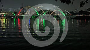 View of Nature During Night Near a Lake