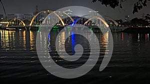 View of Nature During Night Near a Lake