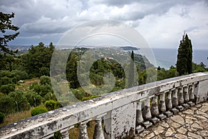 View on the nature from palace Achilleon, Corfu