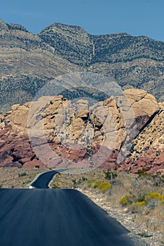 View of nature in Red Rock Canyon in Nevada, USA