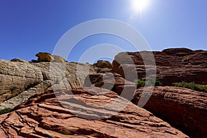 View of nature in Red Rock Canyon in Nevada, USA