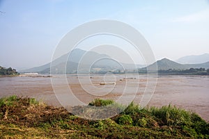 View of nature river landscape in Kaeng Khud Khu at thailand photo
