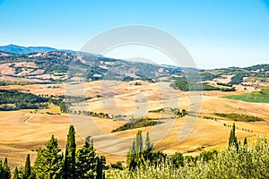 View at the Nature in Valley d Orcia near Pienza - Italy