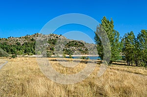 View of the Navacerrada dam, Spain photo