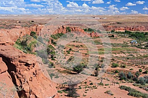 View of Navajo and Hopi Nation Reservations in Arizona USA