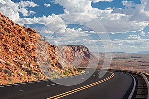 View of Navajo and Hopi Nation Reservations in Arizona USA photo