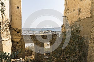 View of Naxos town from old castle photo