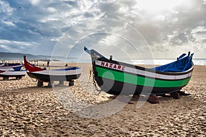 View of Nazare village in Portugal