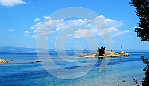View of Nea Potidea in Kassandra, Chalkidiki peninsula, Greece