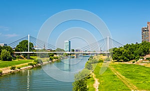 View of the Neckar river in Mannheim