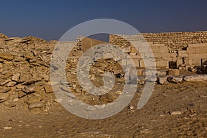 View of the necropolis in Saqqara, Egy