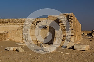 View of the necropolis in Saqqara, Egy