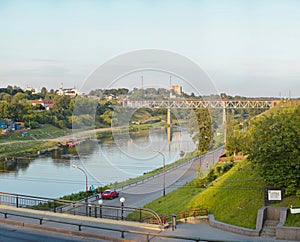 View on Neman river in Grodno Belarus