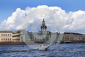 View of Neva River embankment