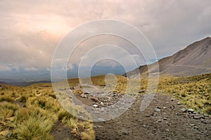 View of the Nevado de Toluca, inactive volcano of Mexico