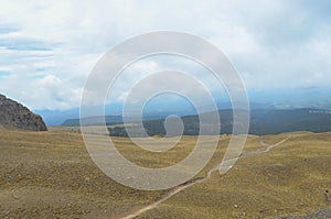 View of the Nevado de Toluca, inactive volcano of Mexico