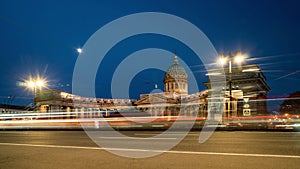 view from Nevsky Prospekt to the Kazan Cathedra in Petersburg