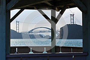 The view of the new bridge construction