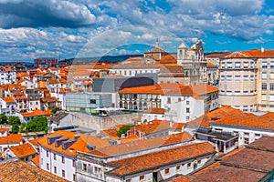 View of the new catheral at Coimbra, Portugal
